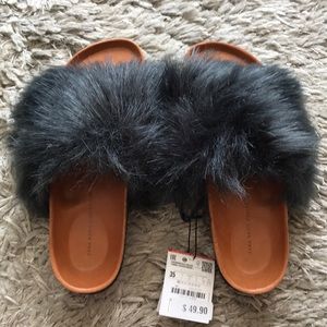 Faux Fur Sandal